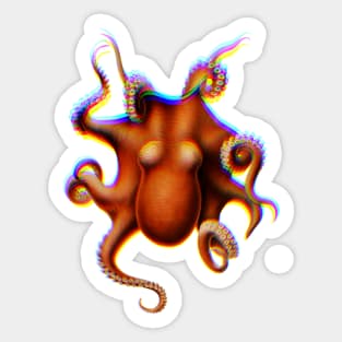 Octopus Fringed Sticker